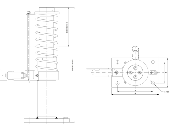 High Efficiency Elevator Safety Parts Various Size Oil Buffer With Outside Buffer