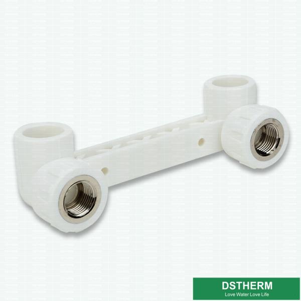 Polypropylene White Ppr Pipe Accessories Double Long Female Threaded Elbow DIN8077 / 8078