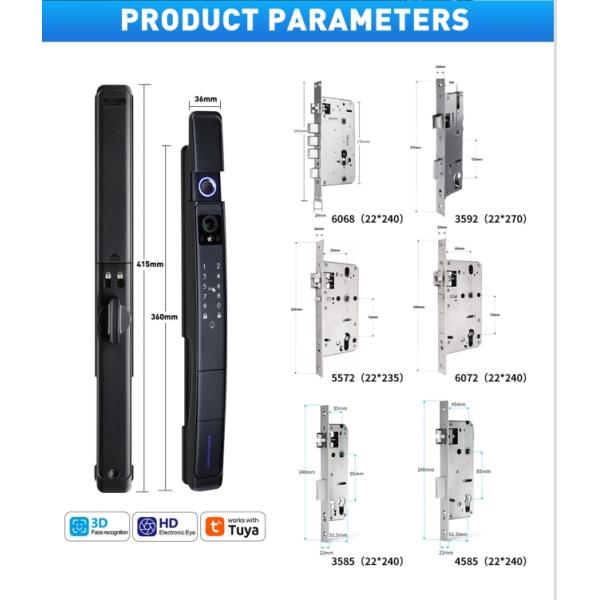 Experience Advanced Security TUYA Smart Door Lock with 3D Face Recognition and Camera