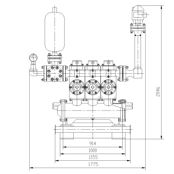 High Pressure 3000psi Drilling Mud Pump 260 Strokes Per Minute
