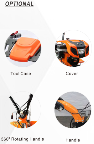 GT1000 Mini Power Gear Tiller 750 - 1000mm Tilling Width