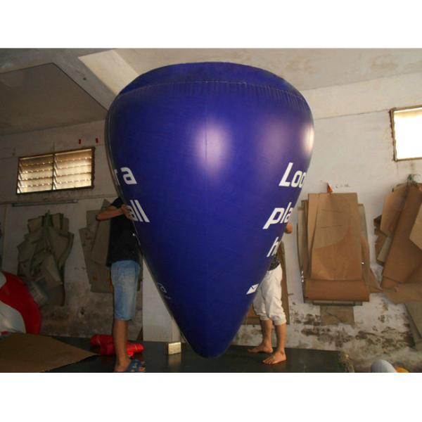 Dark Blue Inflatable Advertising Conical Balloon / Outdoor Hanging Balls