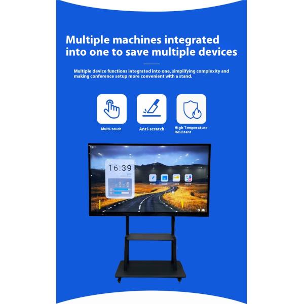 All-In-One Interactive Board for Large Screen Conference Teaching Advertising Smart Touch Multimedia Design