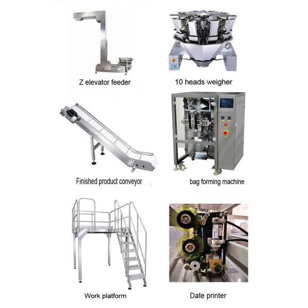Snack Candy Plastic Bags Packaging Machines Mixed Nuts Crispy Rice Sugar Bag Cat Food Filling Granular Food Packing Machine