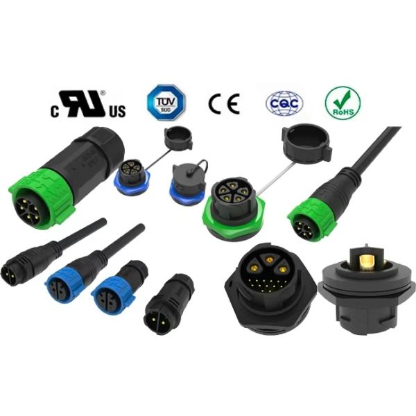 M19 Cable Data Connector 18 Pin Quick Release IP67 Waterproof 300 Volt Connectors