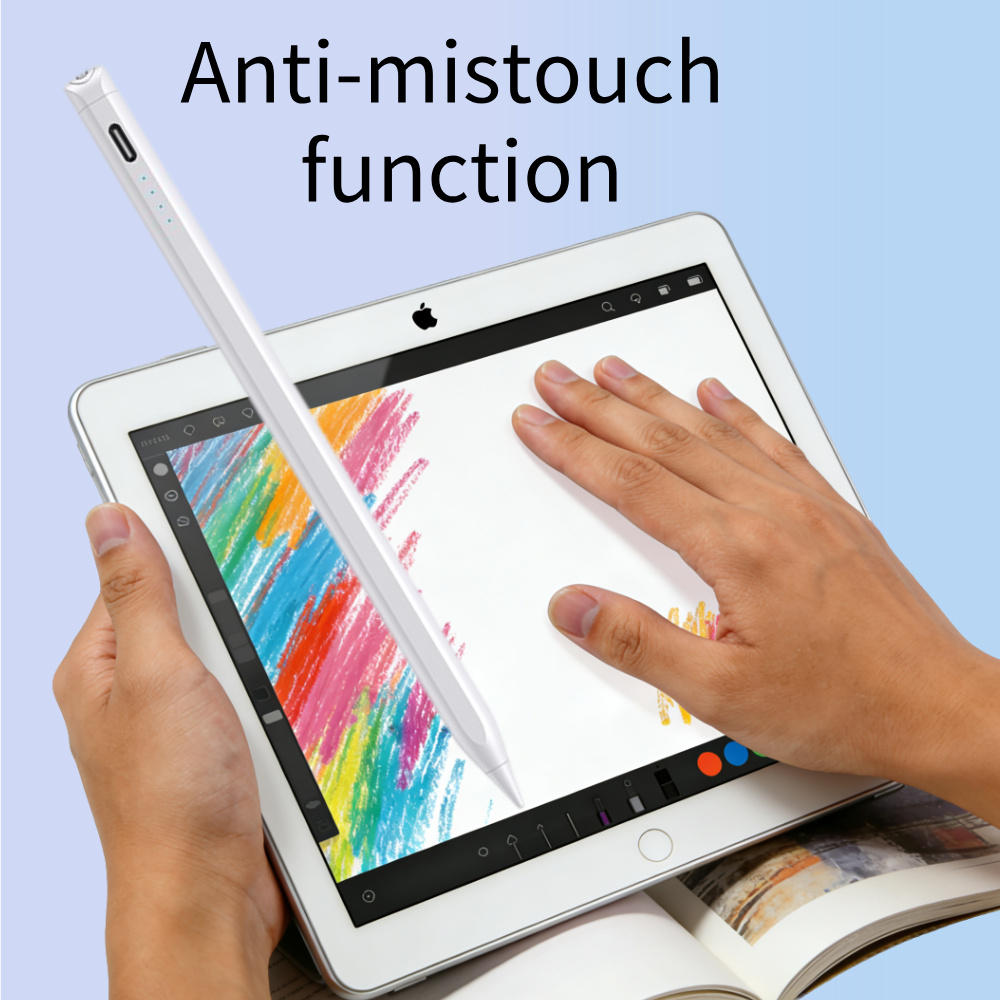 Push Button Switch with Tilt-sensitive Anti-mistouch Function Touch Pencil ipad Stylus Pen for IPads After 2018