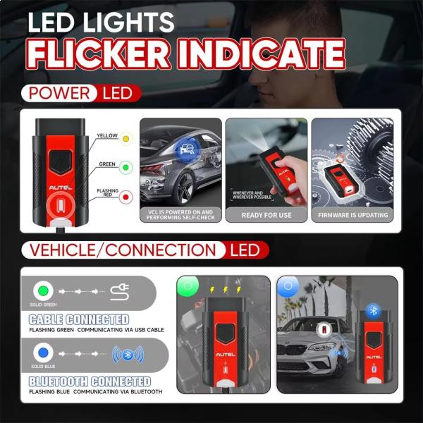 Autel MaxiVCI V200 VCI Compatible Bluetooth Interface Used With Tablets MS906 PRO MS906Pro-TS ITS600K KM100 BT609 BT608