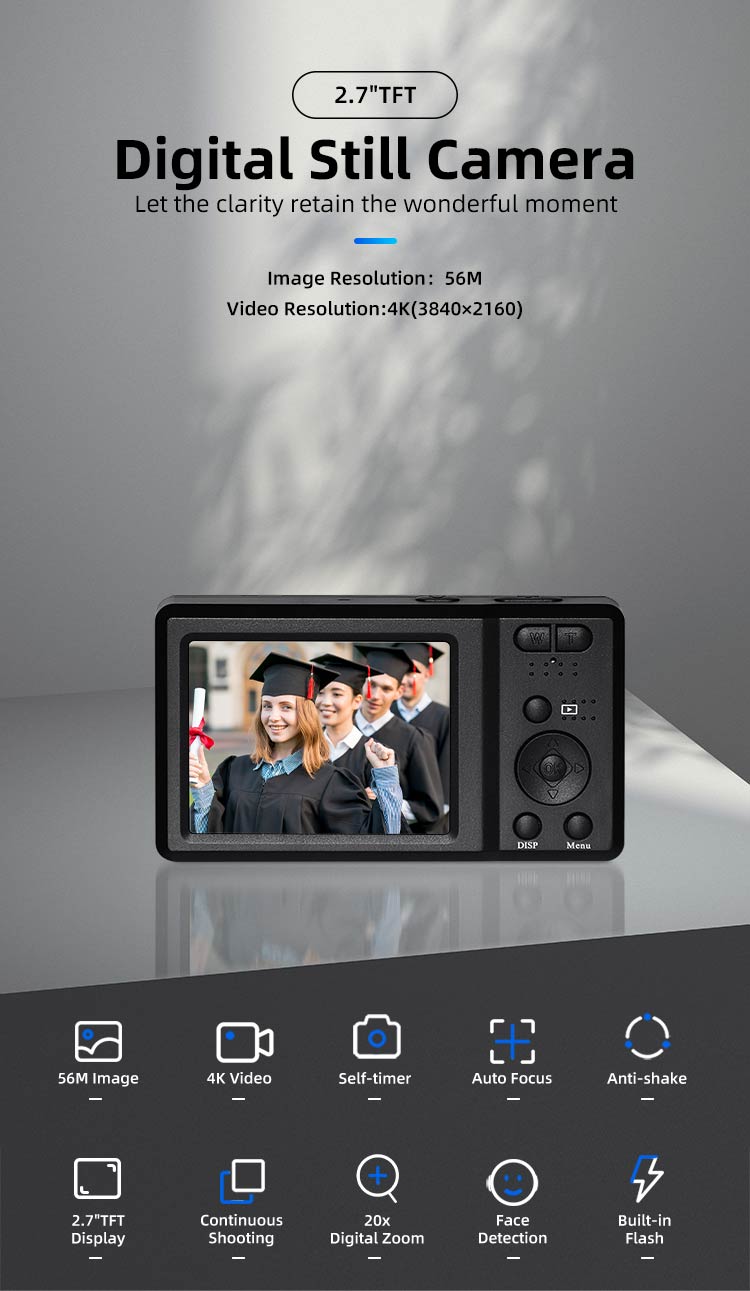 Professional Video Vlogging Handy Camera Bluetooth 4K Digital Camcorder for Youtube Cheap