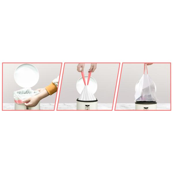 Eco pack Drawstring Wastebasket Bin Liners Bags Biodegradable Compostable Vest Shopping Bags For Vegetables And Fruits