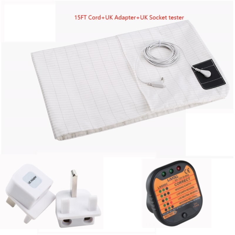 Grounding Bedding Flat Sheet US UK AU EU Plug
