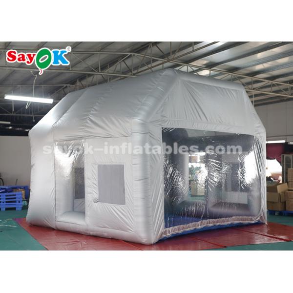 Silver Inflatable Paint Booth With Filter System / Inflatable Bubble Tent