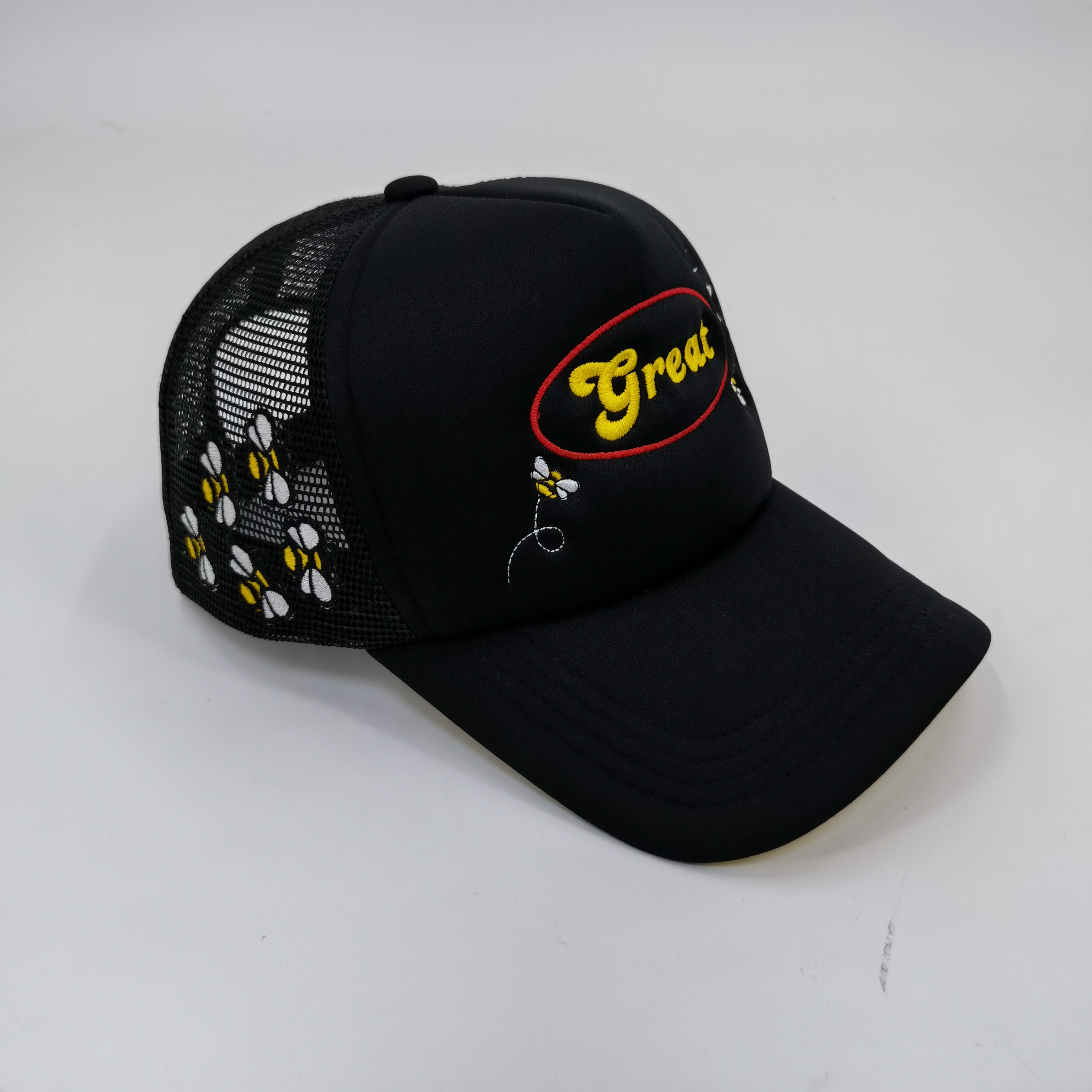 Embroidery Baseball Unisex Snapback Trucker Hat Snapback Cap Breathable