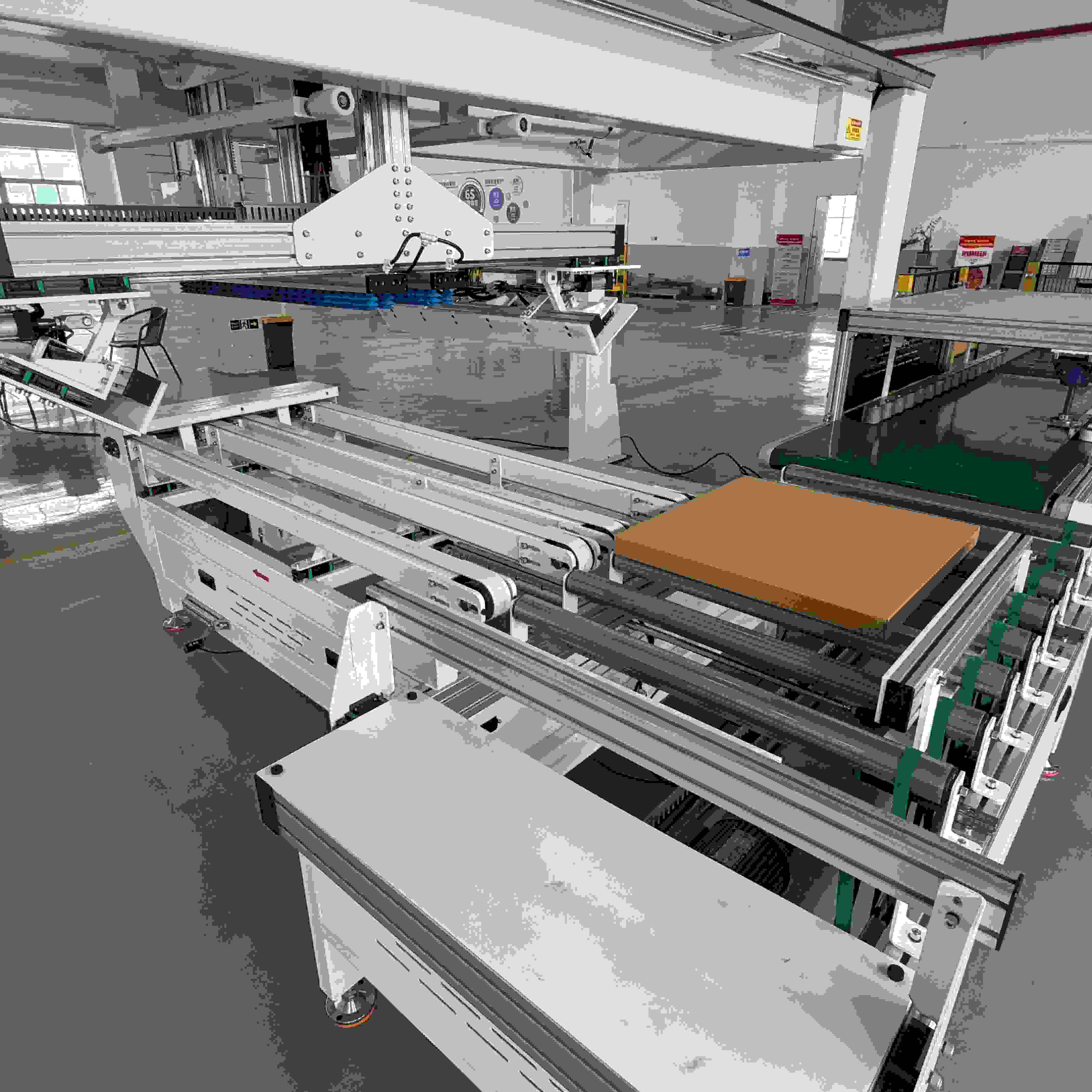 Fully Automatic Square SPC, WPC & Luxury LVT Flooring Packaging Machine with Automatic Size Adjustment