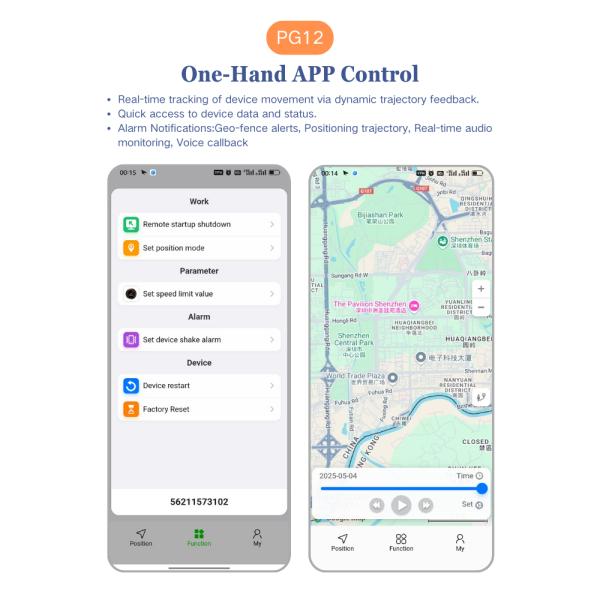 PG12 Super Mini Round 2G GPS Tracking Device with Timestamp for Logistics Fleet Management Cargo Vehicle Pet Car Anti-lost and Safety