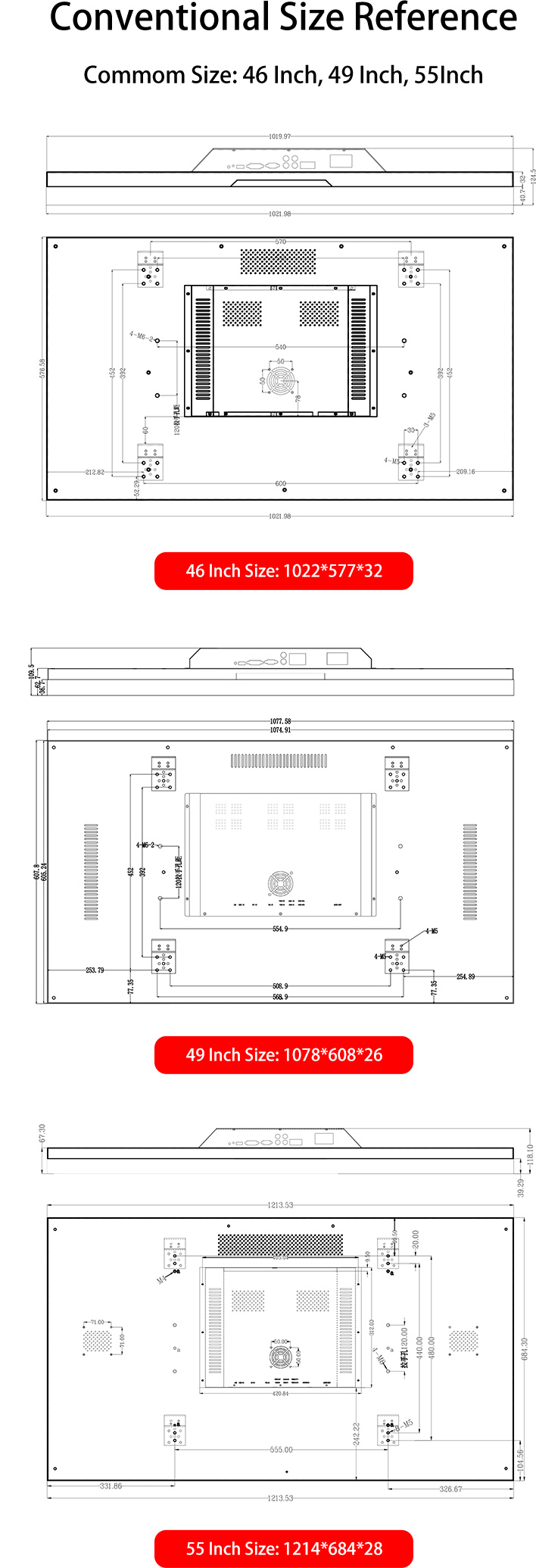 Ultra Slim 4K Customizable Size LCD Advertising Screen Splicing Panel Indoor Video Wall Animation Graphics for Subway Airport
