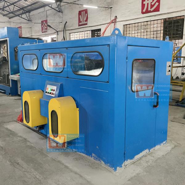 Automatic Double Spool Take Up Machine , Copper Aluminum Wire Drawing Machine
