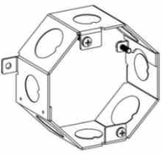 4 inch Steel Octagon Electrical Box Extender Extension Ring