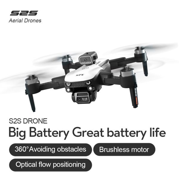 S2S Drone 8K Professional HD Dual Camera Brushless Obstacle Avoidance Aerial Photography Foldable Quadcopter Toys Gifts
