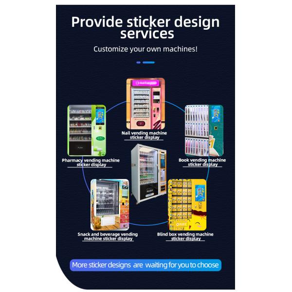 Fruit Juice Drink Vending Machine Snack Micron Smart Vending Touch Screen