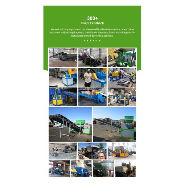 15kW Multifunctional Double Shaft Shredder for Mini Plastic Waste Processing Plant