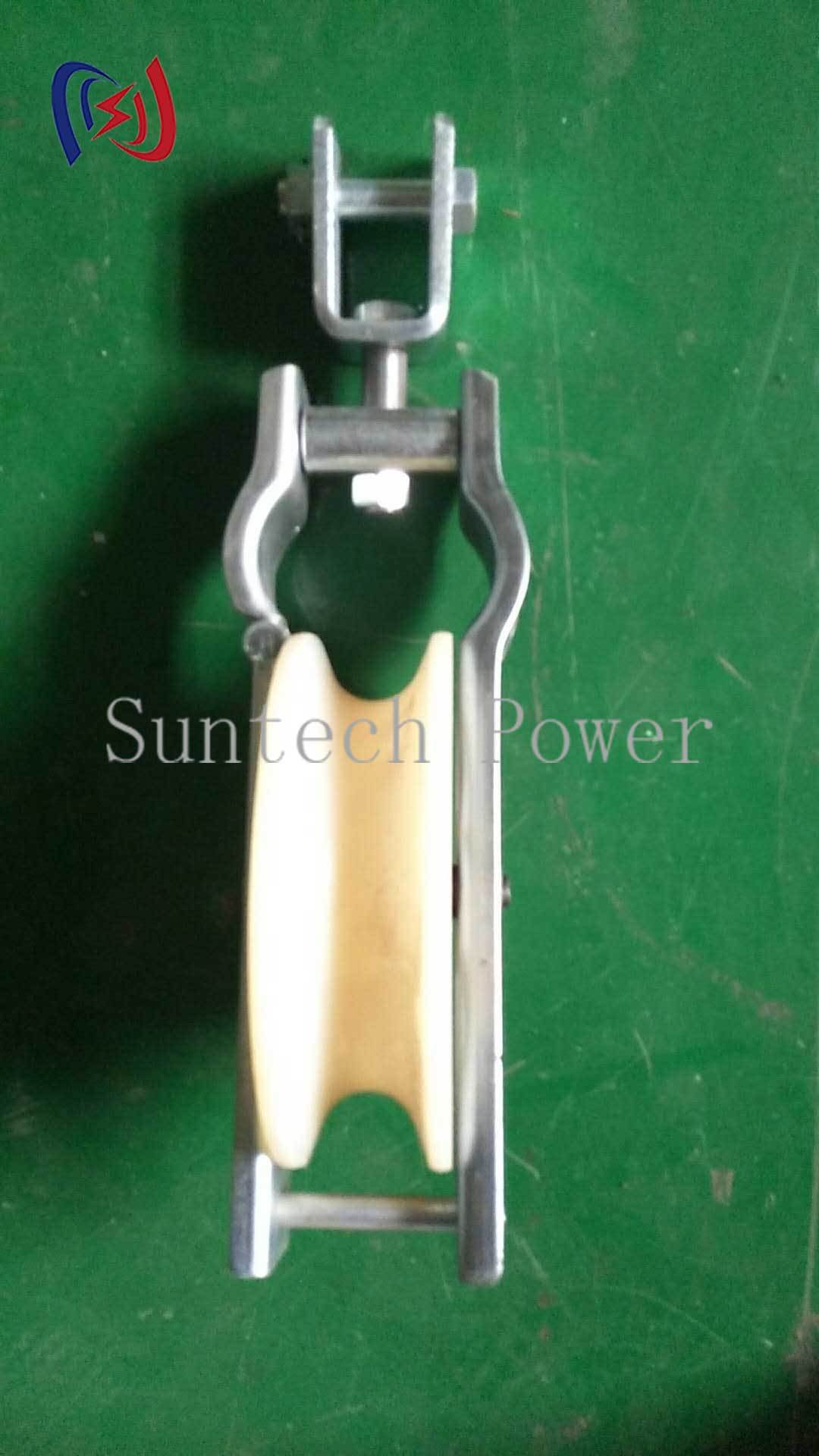 Hook Type 5-20KN Rated Load MC Nylon Sheave Single Sheave Stringing Block for LGJ Conductor Stringing