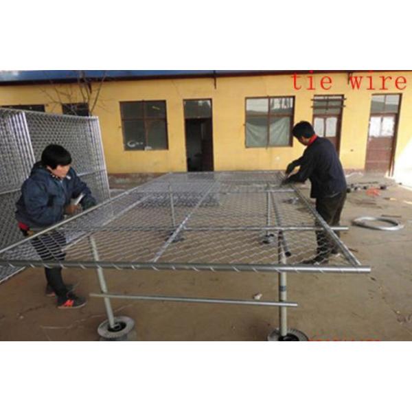 Galvanized 6ft*12ft Chain Link Temporary Fencing Removable Temp Chain Link Fence