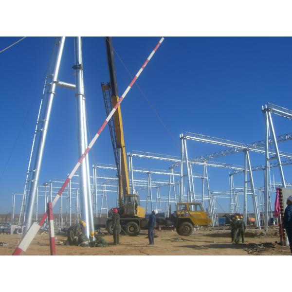 HDG Electrical Power Transformer Substation Steel Structures With AWS D1.1 Standard