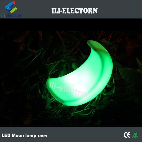illuminated moon shaped led table lamp