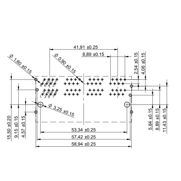 615064243321 Shielded 2x4 8P8C Modular Jack Tab Up&Down