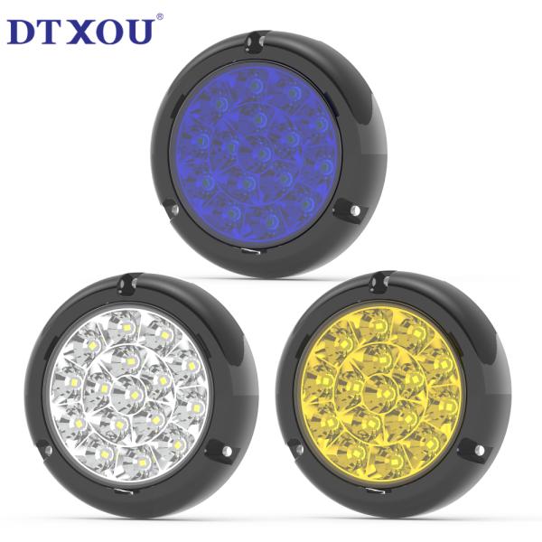 Blue round taillight LED 12V 24V