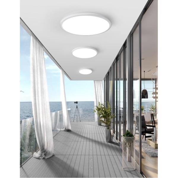 Plastic Cover Ultra Thin Ceiling Lamp for Surface Mounted Install Style application