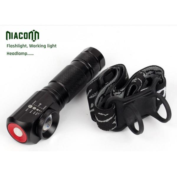 Rechargeable Military Led Flashlight With 90 Degree Angle Magnetic Base