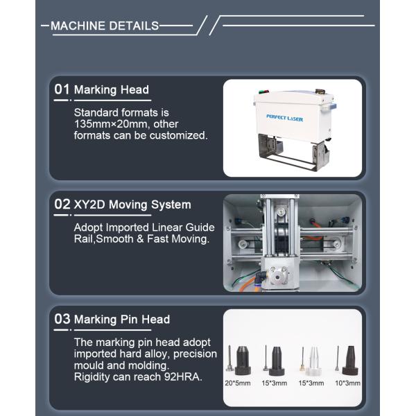 Pin Metal Number Pneumatic Dot Peen Marking Machine LCD Control Type