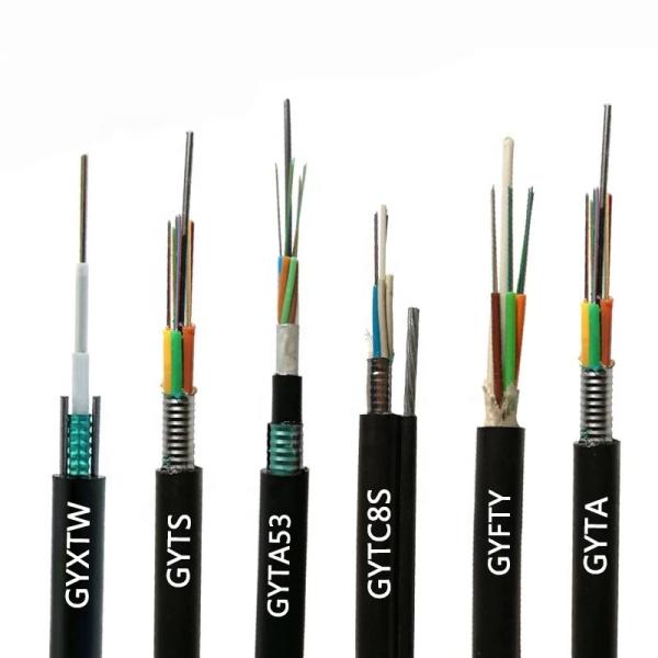 12 24 Core Duct Direct Burial Armoured Optical Cable GYFTY53