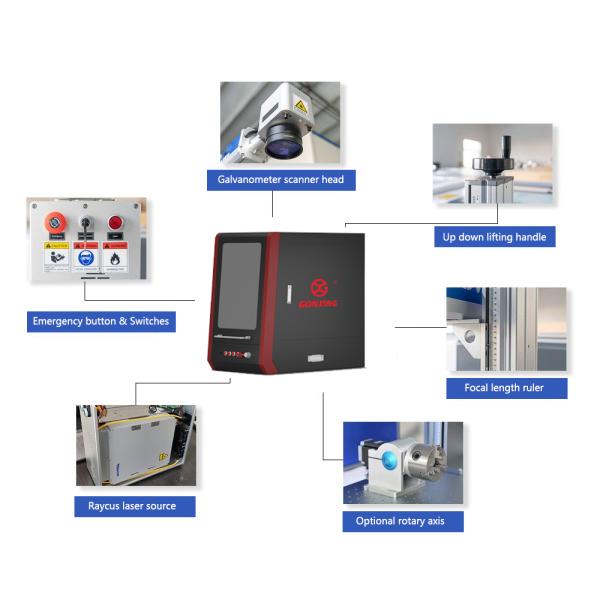 MAX Laser Source 3D Enclosed Type CNC Marking Engraving Cutting Machine for Gold Silver Metals in 110*110mm Marking Area