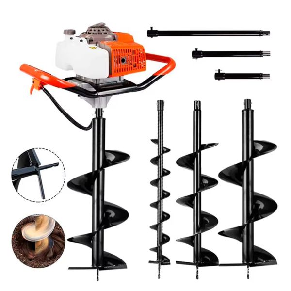 Gasoline-Powered Portable Earth Auger - Multifunctional Auger Boring Machine for Tree Planting and Mining
