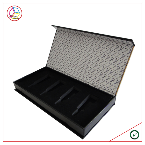 White Fancy Paper Gift Box Pen Packing Rectangular Sliding Box Matt Lamination