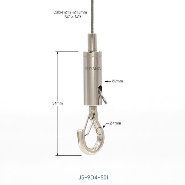 Adjustable Hook Cable Gripper Suspended Snap Hook 54*9mm J5-501 Customized