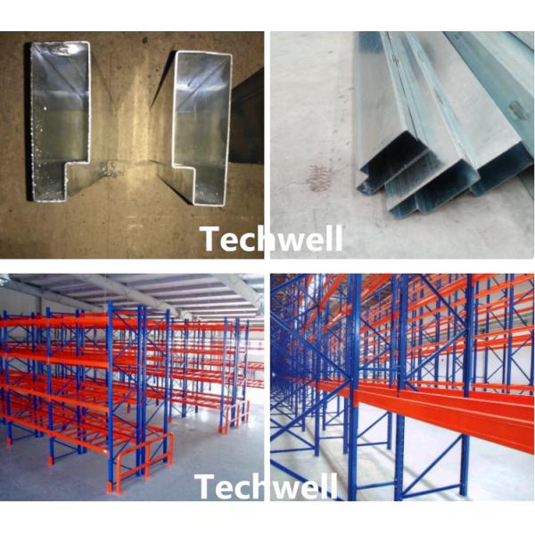 1.6mm Beam Rack Roll Forming Machine With Spot Welding Gearbox Driving