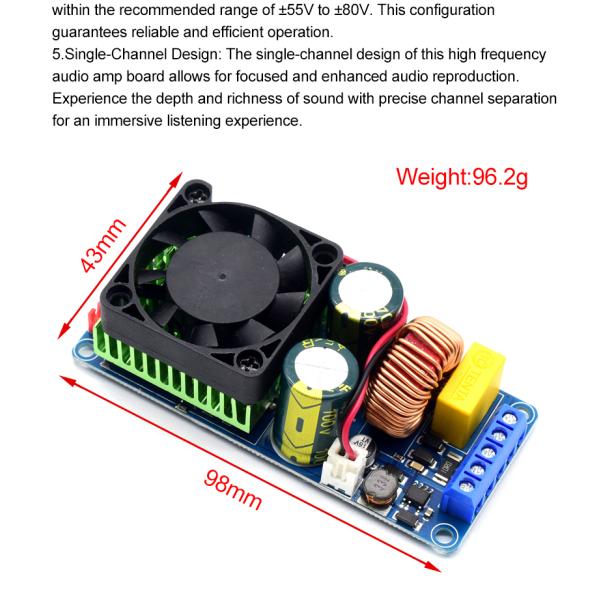 500W High Power Class D Amplifier Board with Bluetooth for Professional Audio Systems
