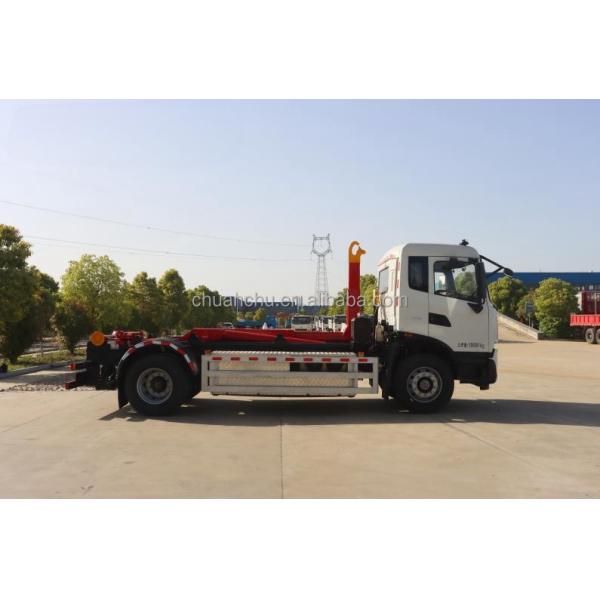 Small Dongfeng Electric Hook Arm Garbage Truck