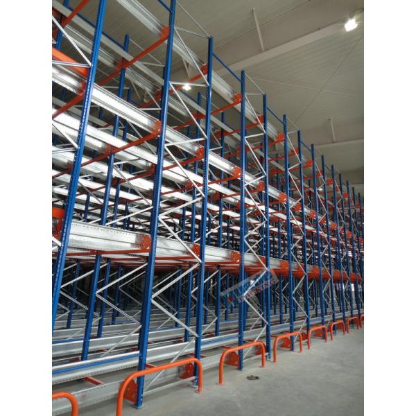 High Density Storage Racks Radio Shuttle Racking Adjustable Baseplate Type 50 Meters Per Min