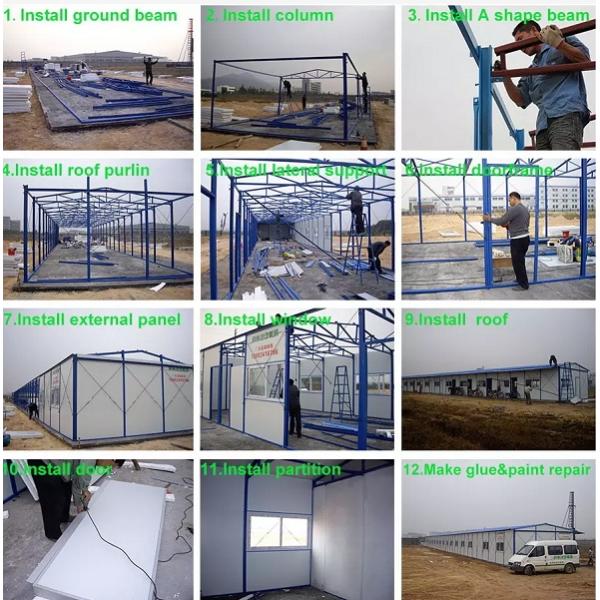 trasitional prefabricated tiny house use for 15 years for students dormitory