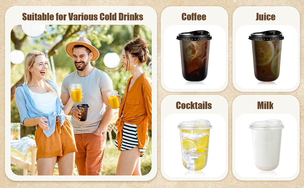 U Shape Disposable Iced Coffee Cup