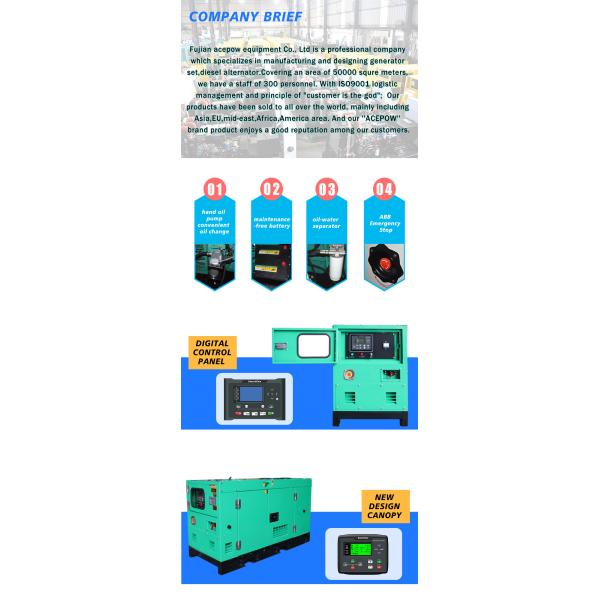 Waterproof 300KVA Copper 400V Silent Backup Generator