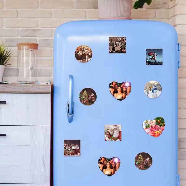 PU Leather Blank Sublimation Magnets Custom Photo Tourist Souvenir Refrigerator Magnets