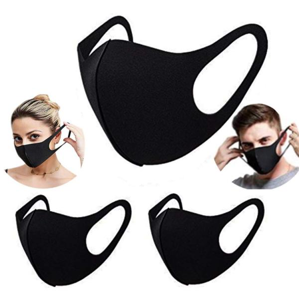 Black 3D Sponge Foam KN90 Particulate Filtering Mask