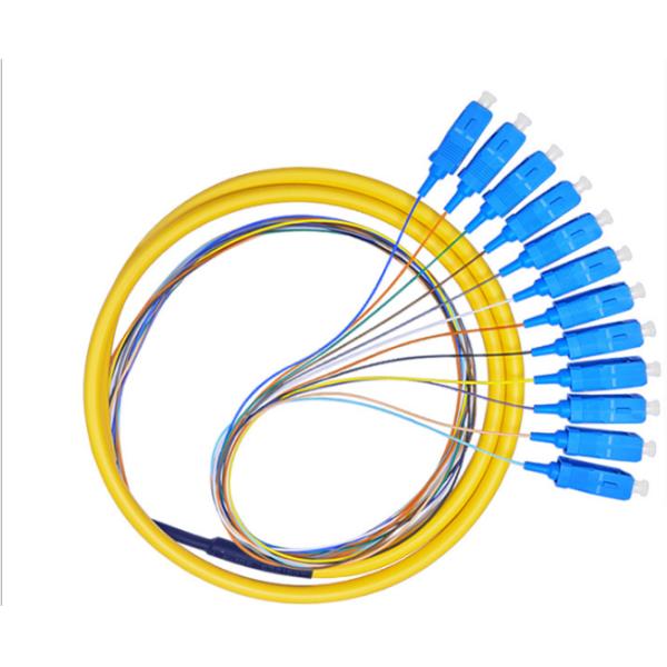 Polish UPC / APC Pigtail Fiber Optic Cable High Temperature Stability 2