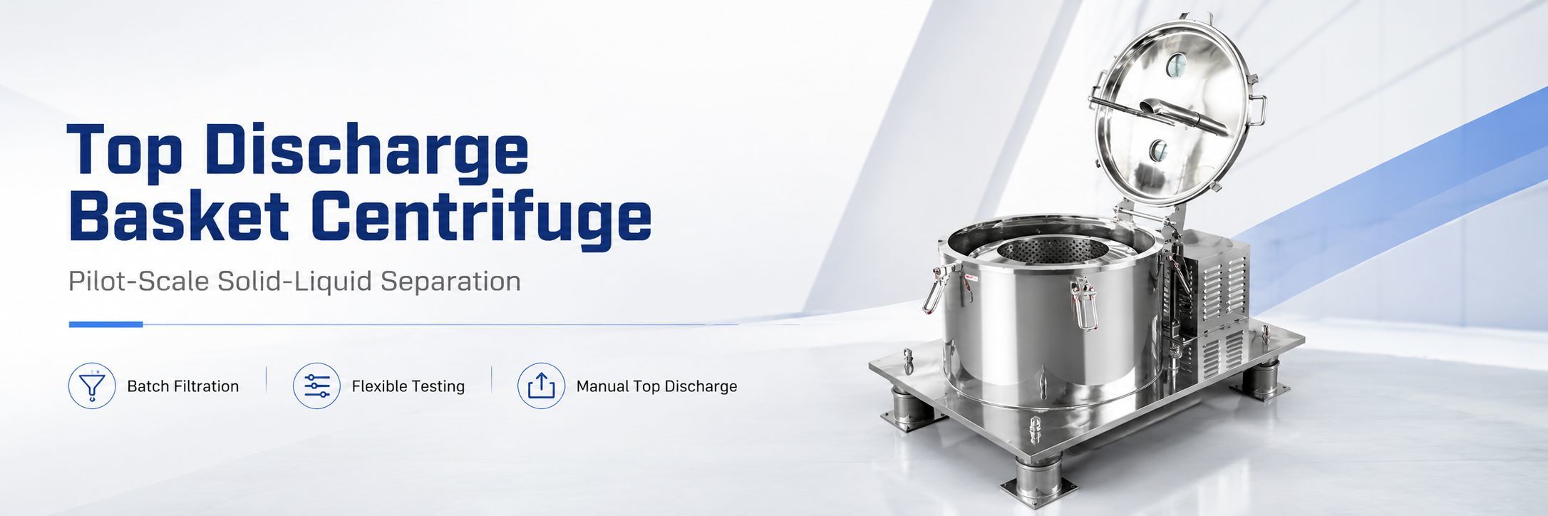 Top Discharge Basket Centrifuge for Pilot-Scale Solid-Liquid Separation