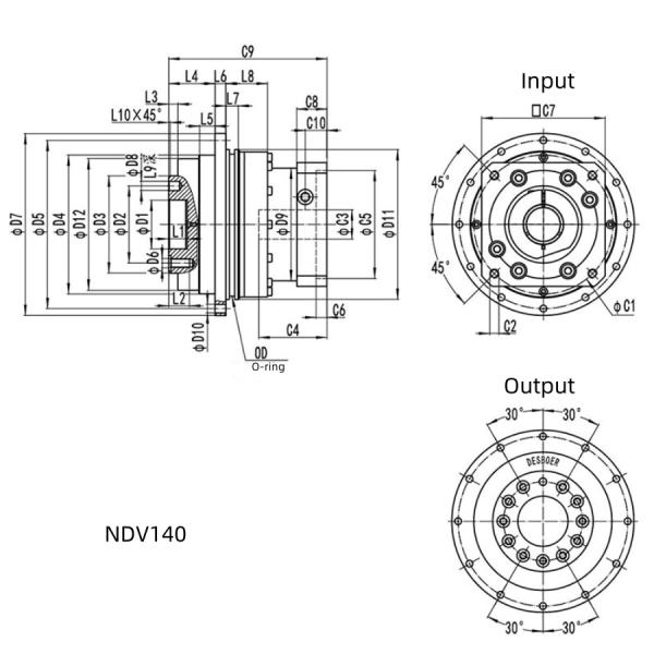 ND Series Planetary Reduction Gearbox Speed Reducer High Torque